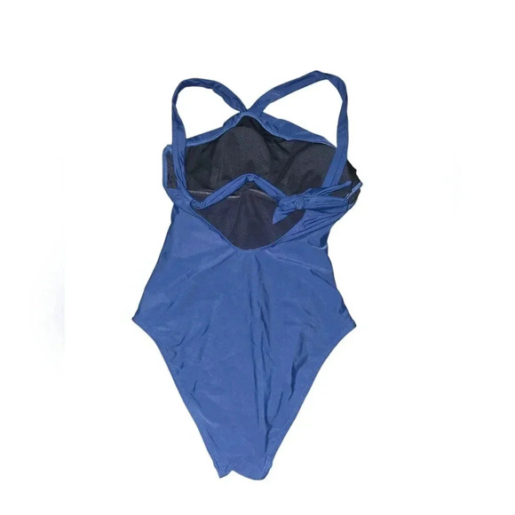 Womens Cupshe,  size medium 1 piece blue swimsuit,  NEW WITH TAGS!!! - Picture 3 of 4